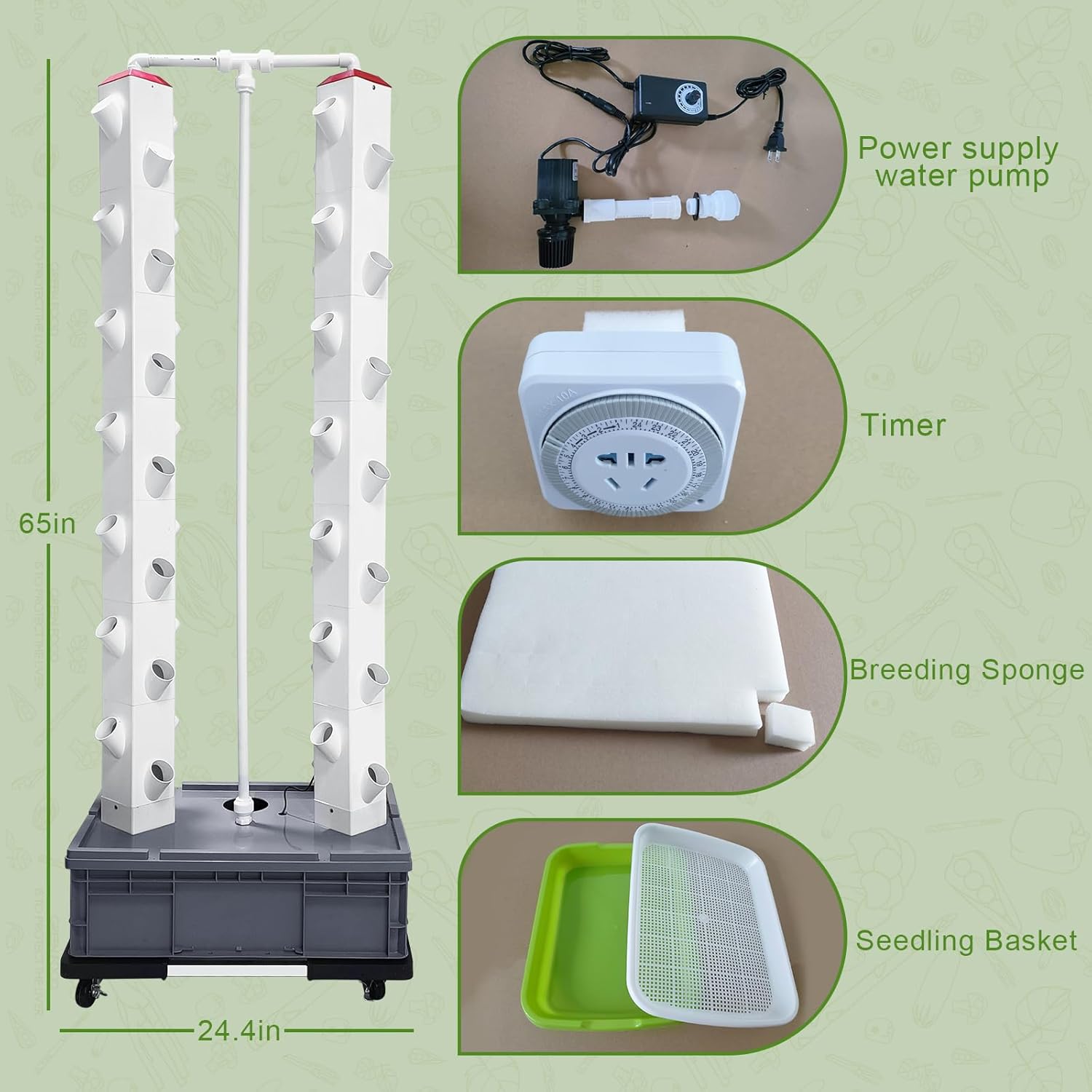 Hydroponischer Turm, Doppeltür – Hydroponic Grow Pod Bewertung und Preis
